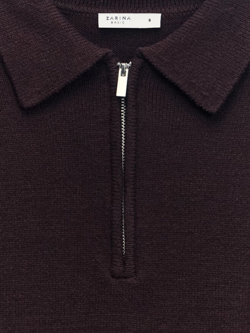 Джемпер поло с молнией / Zarina