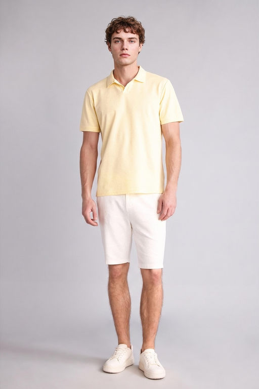 %100 Pamuk Regular Fit K_sa kollu Polo Ti__rt - Defacto фото 2