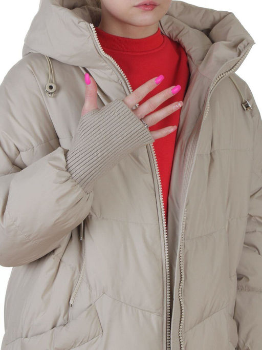 H906 BEIGE Куртка зимняя женская (200 гр. холлофайбер)