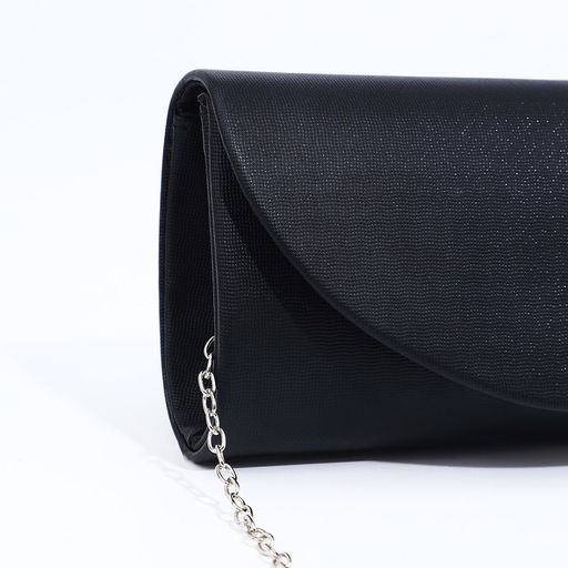 Сумка-клатч на магните, длинная цепь, цвет чёрный - Simaland фото 4