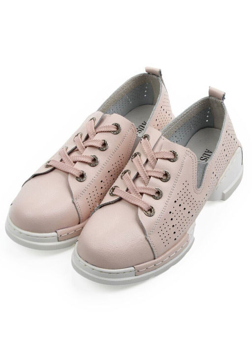 03-YB13-3 PINK Полуботинки летние женские (натуральная кожа)