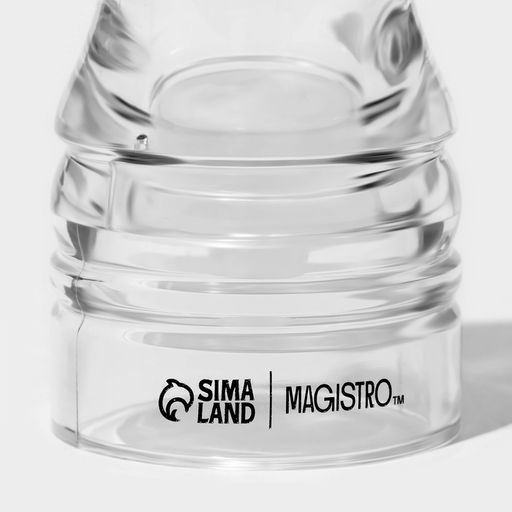 Набор для специй Magistro Glace. 2 предмета: мельница, солонка, 16.5 см, акрил, прозрачный  фото 6