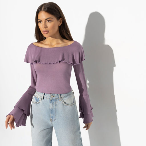 Свитшот из вискозы с воланами Взаимная любовь - Charutti фото 2