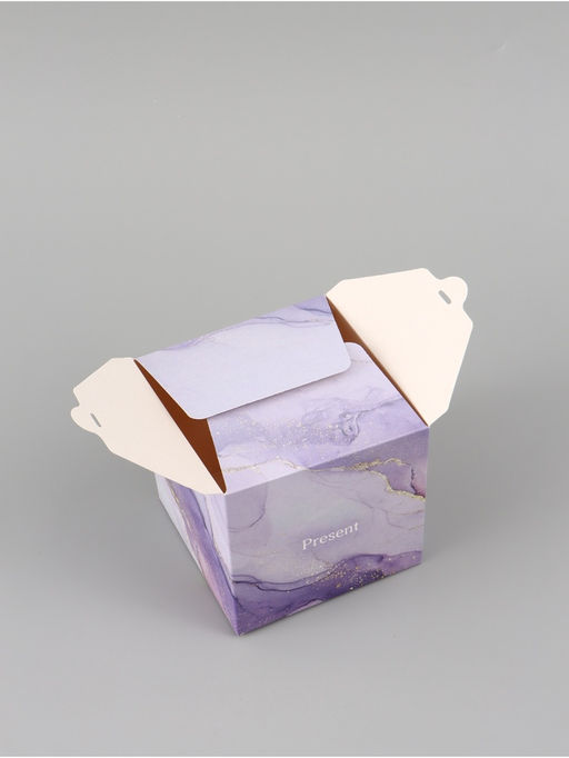 Цена за 10 шт. Коробка подарочная самосборная Present, 12×12×12 см, с лентой