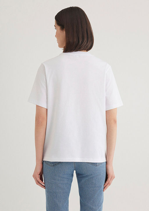 Mavi Logo Bask?l? Beyaz Tisort  фото 5