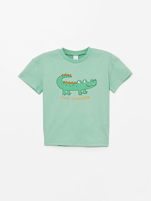 Bisiklet Yaka K?sa Kollu Bask?l? Erkek Bebek Ti??rt 2li - Waikiki фото 2