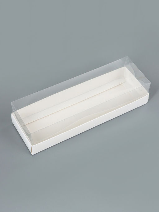 Цена за 2 шт. Коробка для муссовых пирожных, белый, 26×8.5×6 см