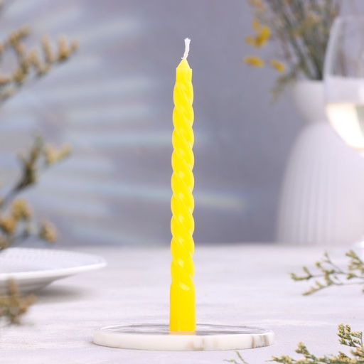 Цена за 3 шт. Набор свечей ароматических витых, 1.5×15 см, 2 шт., лимон