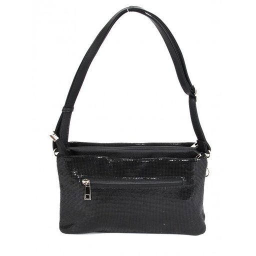 Сумка женская натуральная кожа ADEL-72 (отделка - ИСК/КОЖА), 3отд, плечевой ремень, черный 262933 - Adelia фото 2