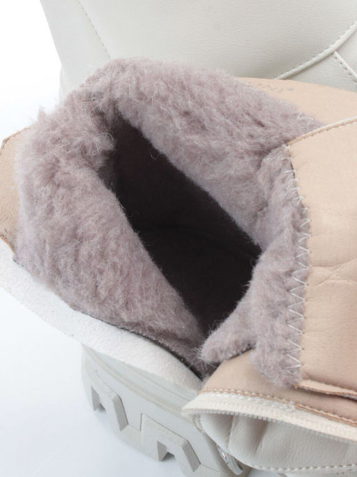 04-PAS148-2Z MILK Ботинки зимние женские (натуральная кожа, 100% шерсть)