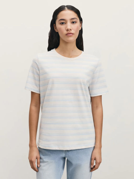 Футболка в полоску из хлопка / Zarina  фото 3