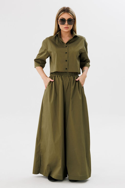 Рубашка AmberA 1088х хаки  фото 3