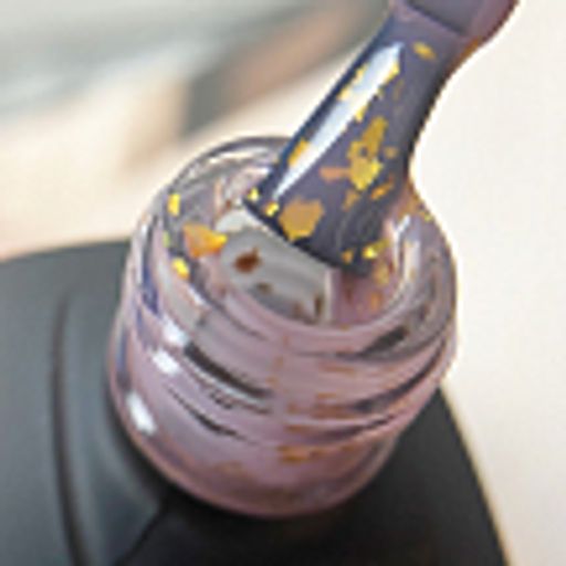 POTAL Tea Rose base каучуковая розовая база с золотой поталью - Patrisa nail фото 4