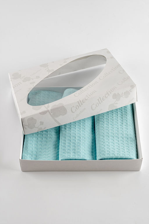 Набор вафельных полотенец в подарочном коробе