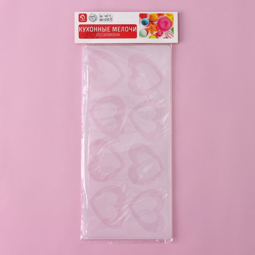 Форма для шоколада Доляна Любовь, силикон, 8 ячеек, 24?11?0,3 см, цвет прозрачный  фото 4