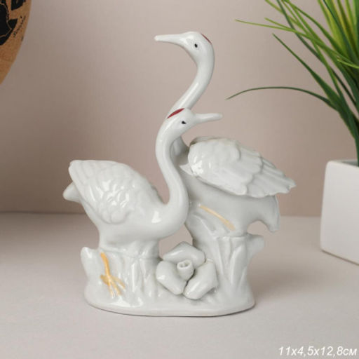 Статуэтка Журавли 10х6,5х12,8 см / WRF-132 /уп 2/26/