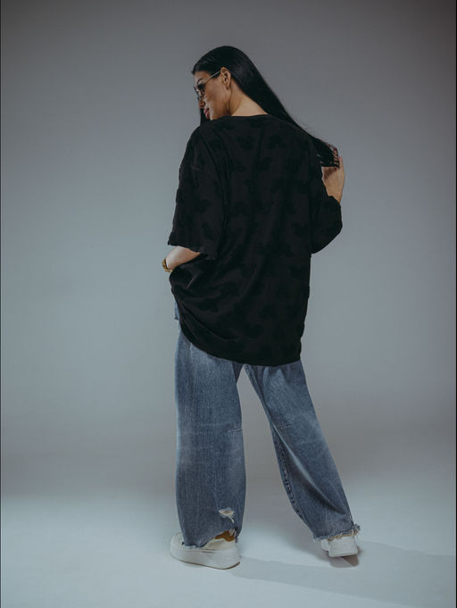 Ирбис футболка женская (махра Микки черный)