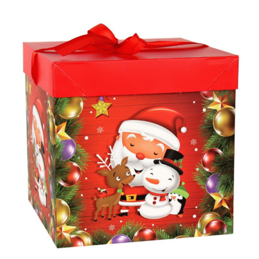 Цена за 12 шт. Коробка подарочная 22x22x22 см складная / 126-M /уп 12/480/Новый год - Галеонтрейд фото 4