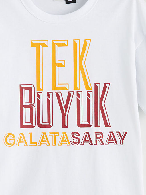 Bisiklet Yaka Galatasaray Bask?l? Erkek ?ocuk Ti??rt