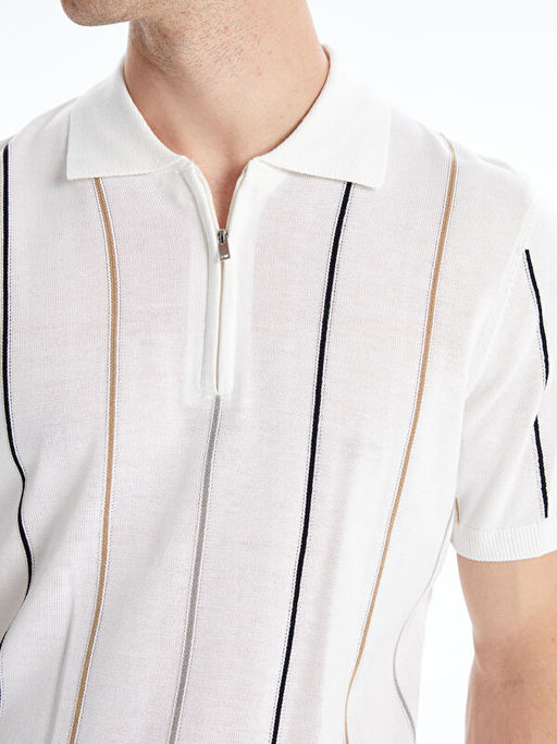 Polo Yaka K?sa Kollu Erkek Triko Kazak