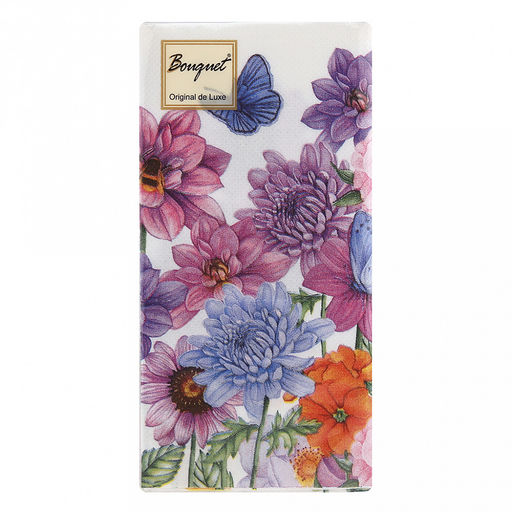 Салфетки бумажные "Bouquet Original de Luxe" 33х33см, 2-х слойные, 20 штук в упаковке, 100% целлюлоза, "Чудесный букет" (Россия)