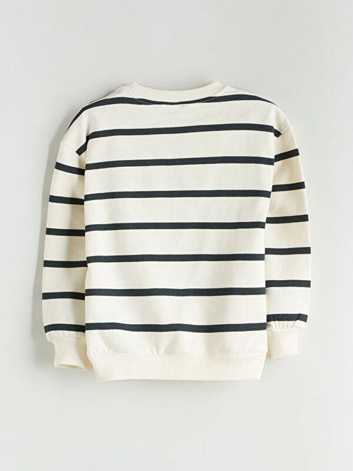 Bask?l? Erkek ?ocuk Kal?n Sweatshirt