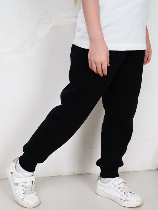 Брюки футер 3-х нитка с начесом ,черные - Binita фото 4