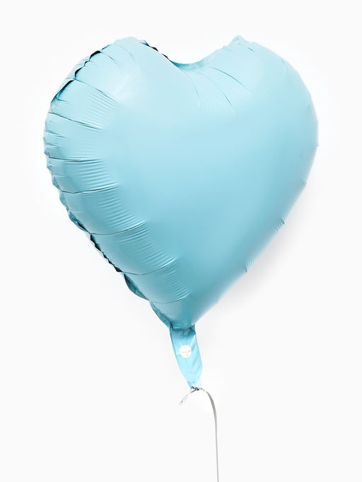 Цена за 2 шт.Воздушные шары фольгированные 17 Сердце, голубой сатин, набор 5 шт. - Страна карнавалия фото 2