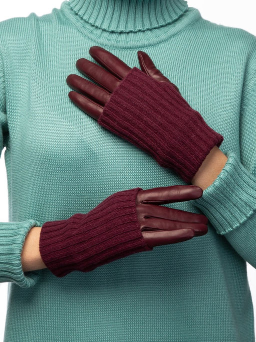 Перчатки женские ш+каш. IS01331 bordo - Eleganzza фото 5