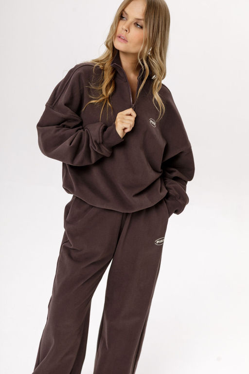 Джемпер Pirs 6530 коричневый с лого