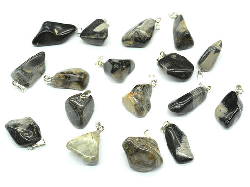 Кулон из яшмы серебрянной 11*16мм, (SA)