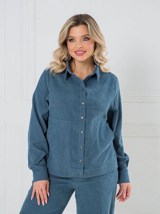 Жакет 1331-1 серо-голубой