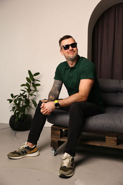 Спортивная футболка-поло 92% хлопок, 8% лайкра