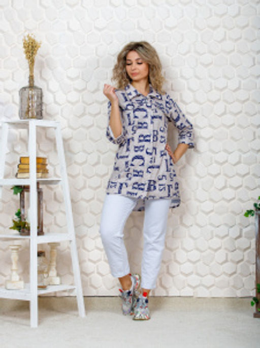 445 Туника "Буквы на песочном"