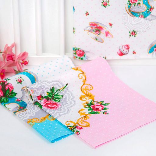 Полотенце кухонное рогожка 48х62см "Французский завтрак", 171г/м2, хлопок 100%, комплект 3шт, "Домашняя мода" (Россия)