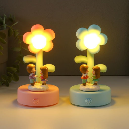 Фигурка светящаяся Малыши под цветочком, 8?8?15 см, МИКС