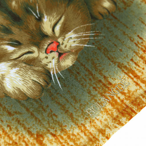 "Япония-2017" Полотенце махровое 50х90см, плотность 300гр/м2, 100% хлопок, "Котята", оранжевый, Bolangde (Китай)