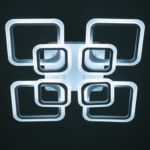 Люстра с ПДУ 59117/8WT, LED, 240 Вт, 3000-6000К, диммер, белый, 55×55×10 см