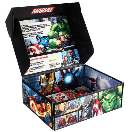 Складная коробка с игрой 28х21х9 см, Мстители - Marvel фото 6