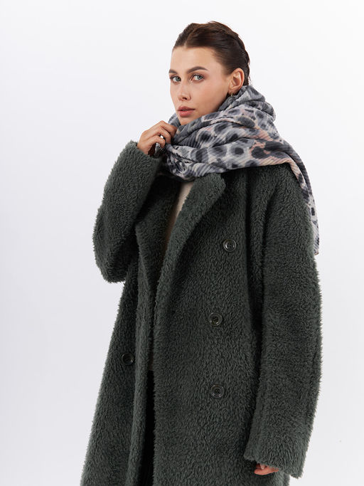 Большой, мягкий, тонкий и очень нежный двусторонний палантин с рисунком - Tantino фото 7