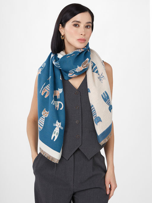 в составе ШЕРСТЬ и КАШЕМИР Большой, мягкий, теплый однотонный двусторонний палантин. - Tantino фото 7