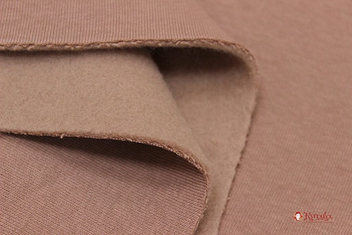 Футер 3-х нит. начес цв.Темный бежево-розовый, ш.2.00м, Пенье, хлопок-90% п/э-10%, 330гр/м.кв - Купава фото 2