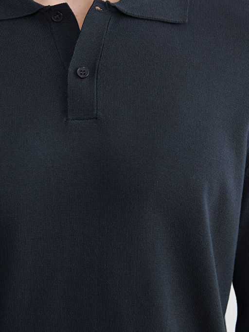 Polo Yaka Triko Erkek Kazak