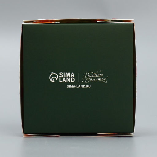 Цена за 5 шт. Коробка под 4 конфеты новогодняя «Апельсины», 10.5×10.5×3.5 см