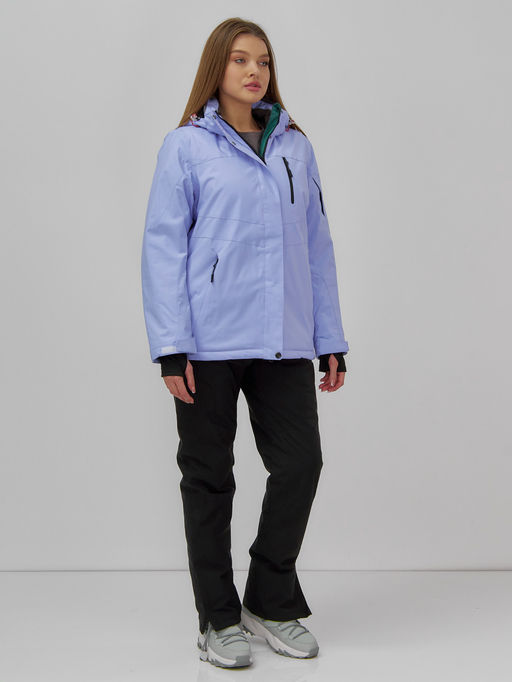 Горнолыжная куртка женская зимняя фиолетового цвета 7015_1F - Chunmai фото 12