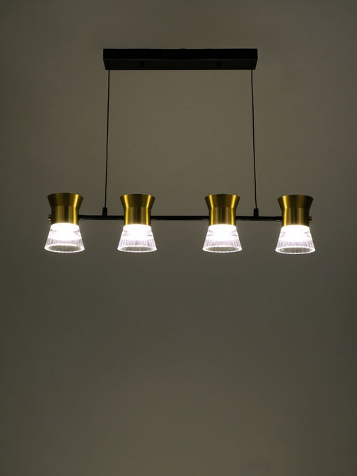 Светильник «Авион»LED 40 Вт 4000К черно-золотой 90×11×12-212 см