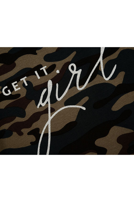 Футболка для девочки	 UD 4574 хаки - Mini maxi фото 6