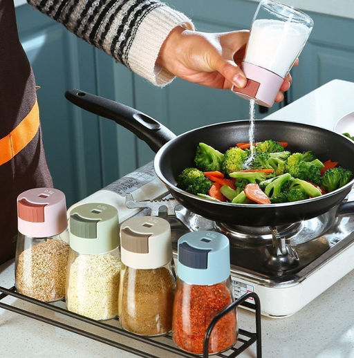 Баночки с кнопочным дозатором для сыпучих, 1 шт.