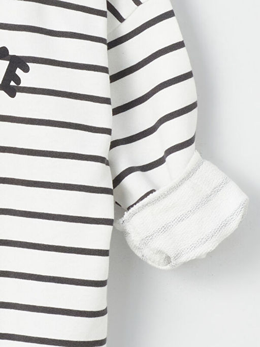 Bisiklet Yaka Bask?l? Erkek Bebek Sweatshirt - Waikiki фото 2