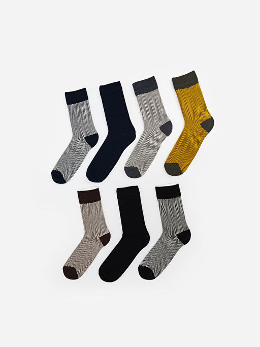 ?izgili Erkek Soket ?orap 7li